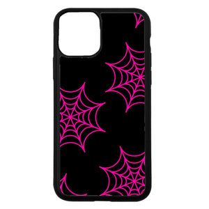 hot pink spiderwebs - Mai Cases